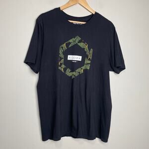 Hurley Hawaii Aloha Short Sleeve Crewneck Graphic Tee Black Palm Tree L